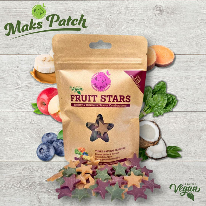 Vegan dog training treats - Maks Patch "Fruit Stars"
