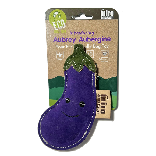 Miro and Makauri ECO DOG TOY - Aubrey Aubergine