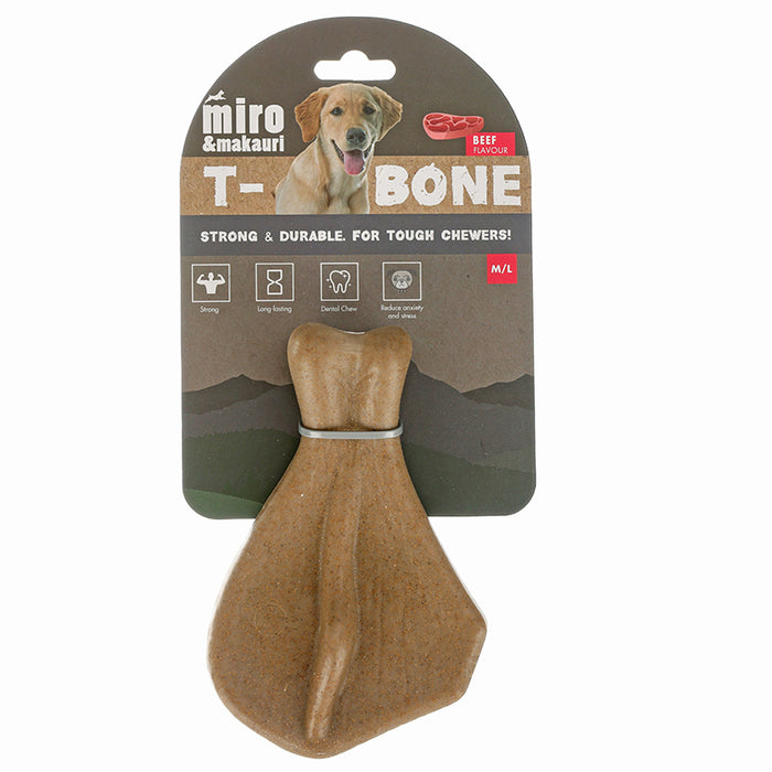 Tough Toys for Dogs - the T - BONE Chew Toy - BEEF Flavour.