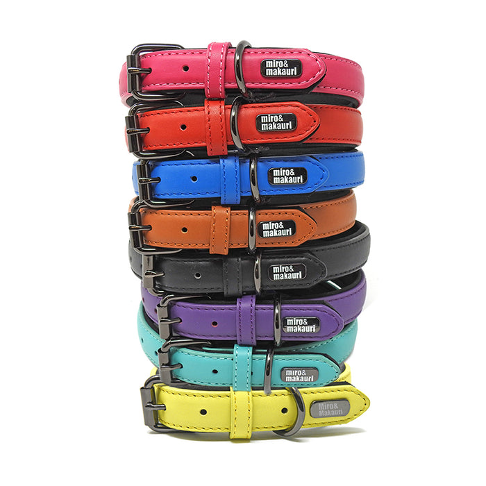 NEW DESIGN. Miro & Makauri 'Milford' Leather/Nylon Leads - 7 Colours