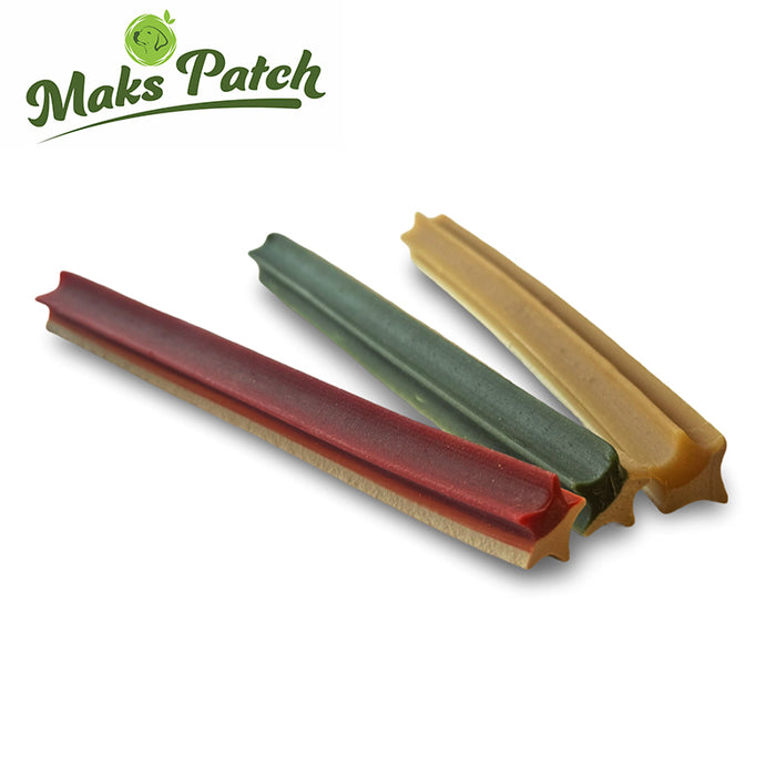 Vegan Dog Treats - Maks'Patch Vegetarian Star Sticks. 3 sizes.