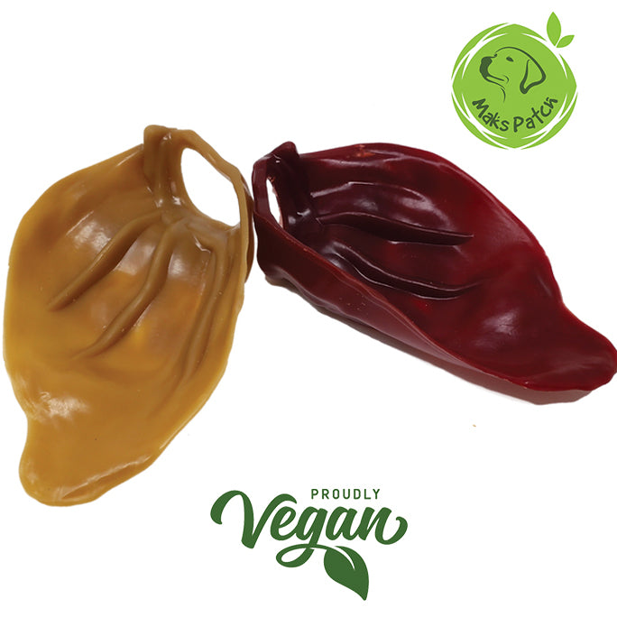 Vegan Natural Smoked / Peanut Butter Pigs Ears. Vegetarian Dog Treats