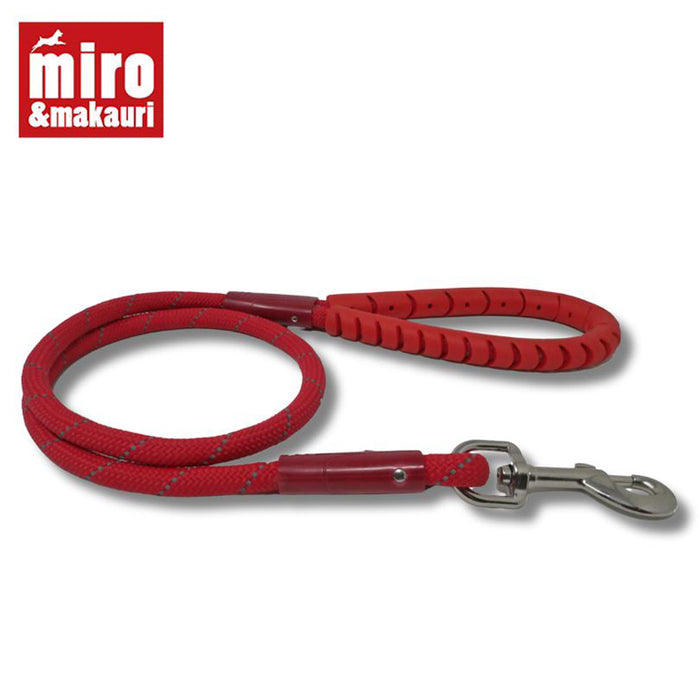 Miro & Makauri RUBBER HANDLED GRIP Rope Dog Leads with Trigger Hook