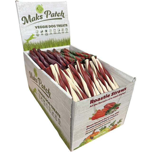 "NEW" Veggie Dog Treats - Maks'Patch Roastie Straws