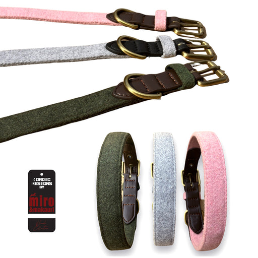 Miro & Makauri 'Nordic Designs' "Wool Felt Dog Collars