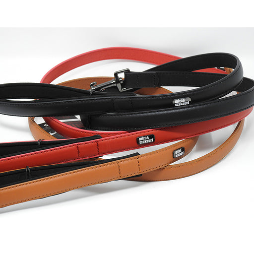 Miro & Makauri Milford Leather Dog lead Brown, Red, Black