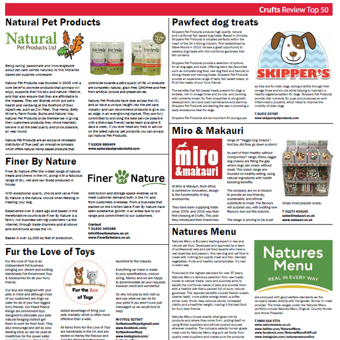 All-Natural Chews & Treats Featured at Crufts