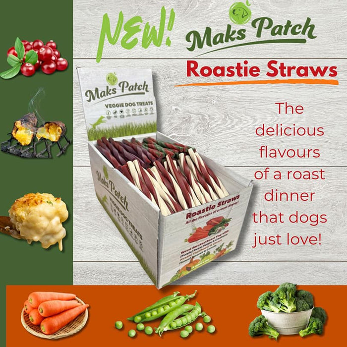"NEW" Veggie Dog Treats - Maks'Patch Roastie Straws