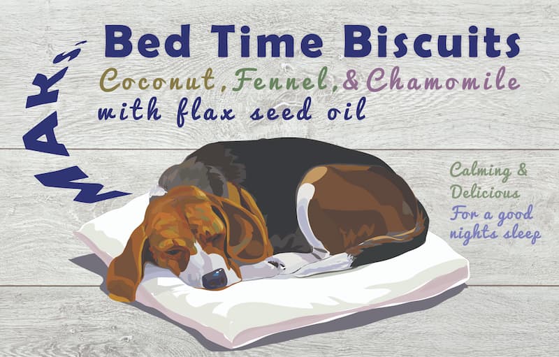 " NEW"  Vegan Dog Treats - "Time for Bed", Biscuits.