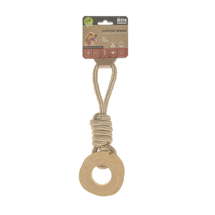 Coffee wood dog chew - Natural Chew N Tug Toy
