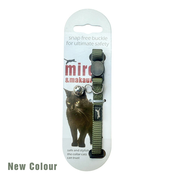 Miro & Makauri Nylon Cat Collars with snap free buckle