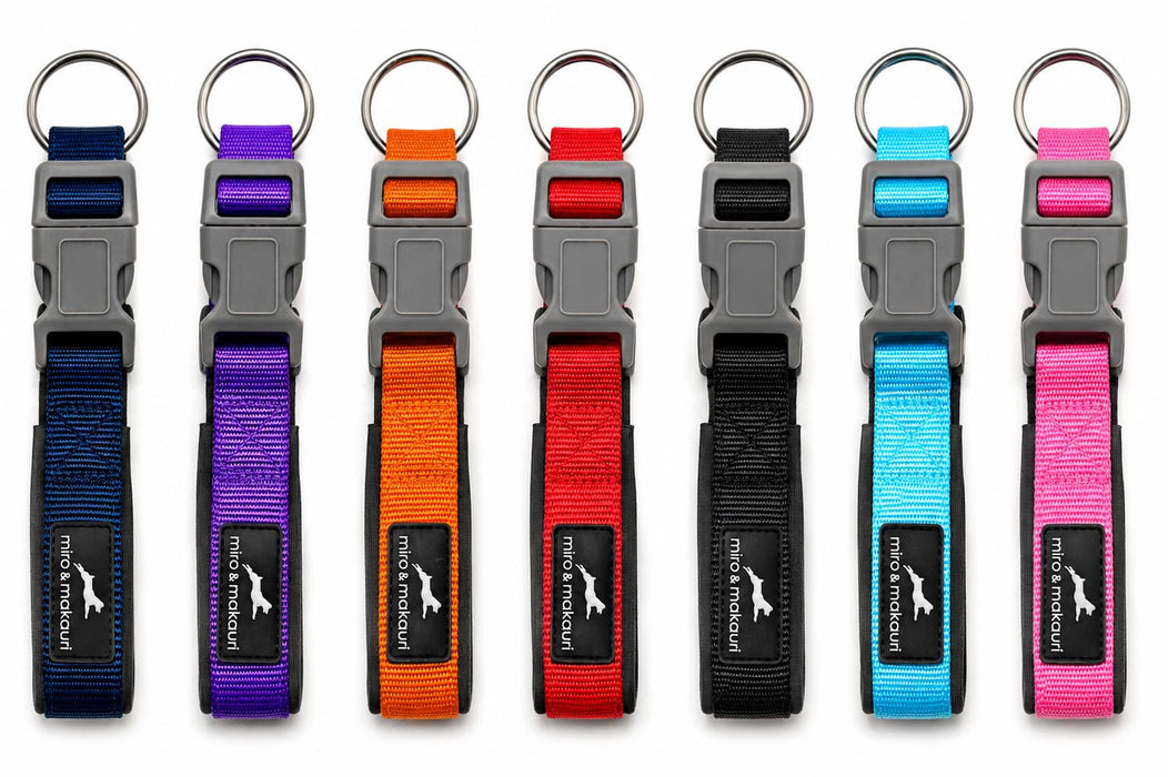 Nylon Dog Collar / w adjustable clasp & neoprene padding