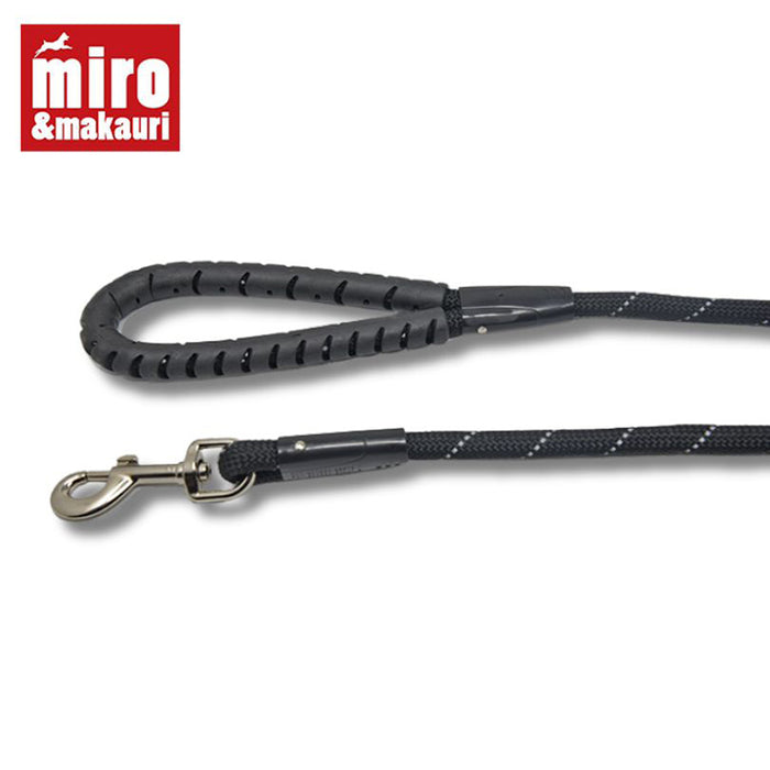 Miro & Makauri RUBBER HANDLED GRIP Rope Dog Leads with Trigger Hook