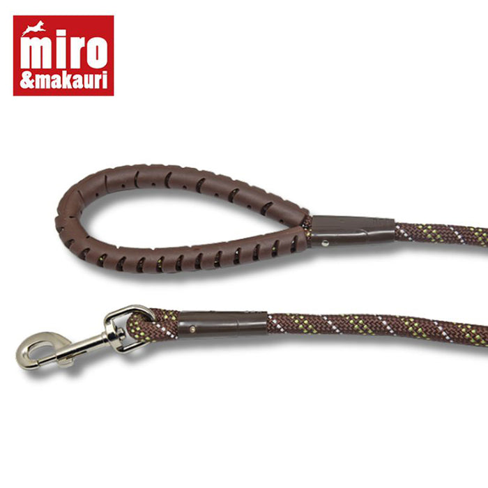Miro & Makauri RUBBER HANDLED GRIP Rope Dog Leads with Trigger Hook