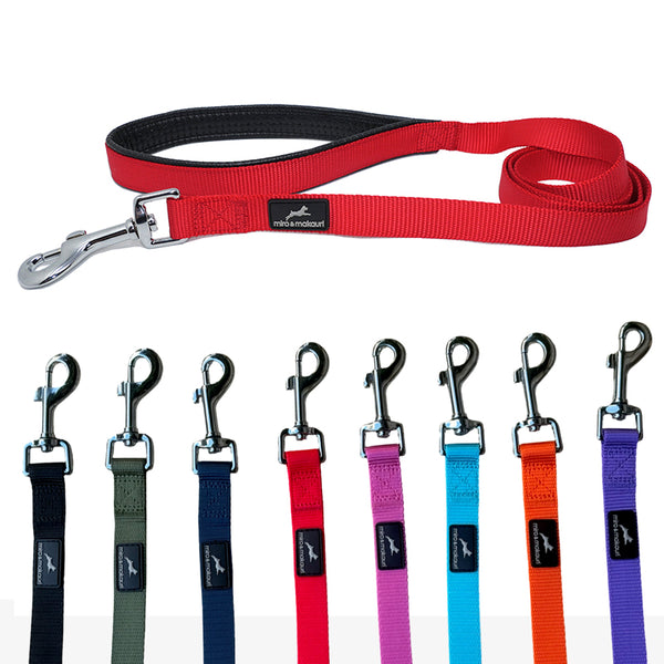 Nylon Dog Leads with Padded Handle - the 'Miro & Makauri' Belay Leads