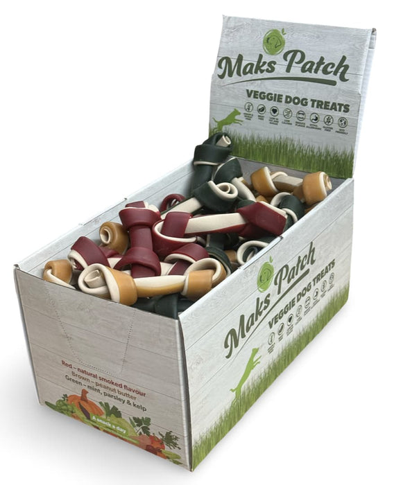 Vegan Dog Chews - Maks'Patch Knotted Bones - 2 sizes