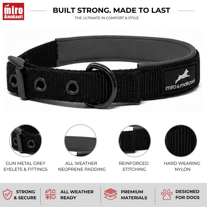 Miro & Makauri Padded Nylon Buckle Dog Collars