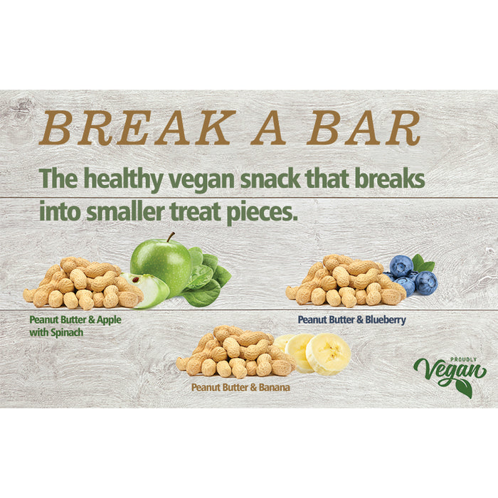 Break a bar - the healthy vegan dog snack that breaks into smaller pieces