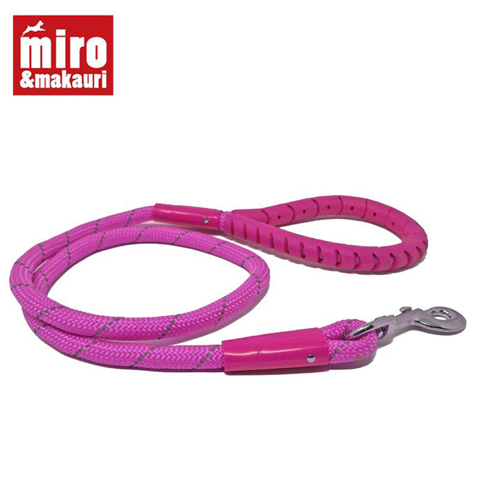 Miro & Makauri RUBBER HANDLED GRIP Rope Dog Leads with Trigger Hook