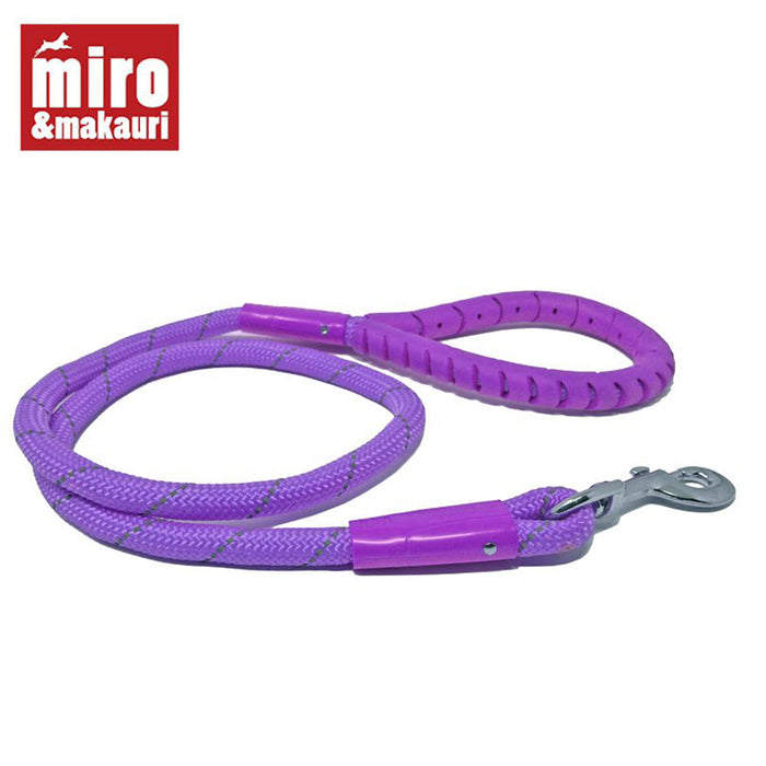 Miro & Makauri RUBBER HANDLED GRIP Rope Dog Leads with Trigger Hook