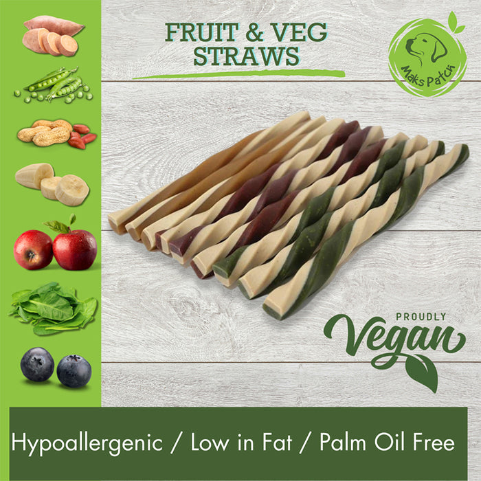 vegan dog chews - MaksPatch fruit & veg straws