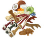 Array of fruit and makspatch veggie dog treats