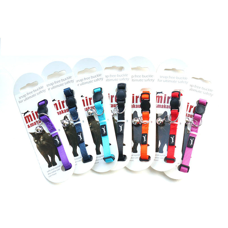 Miro Makauri Nylon Cat Collars with snap free buckle