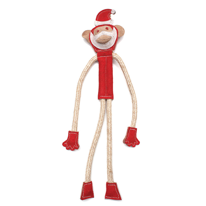 Santa Monkey - Natural Eco-Friendly Dog Toy - Miro&Makauri