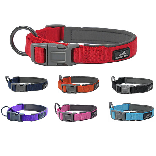 Miro & Makauri Nylon Neoprene Padded Dog Collar.