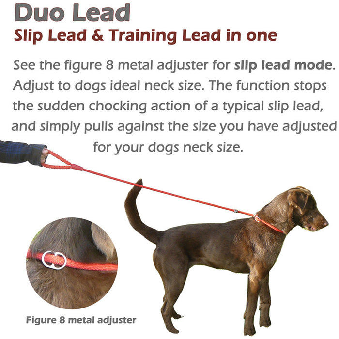 RUBBER HANDLE GRIP - Slip Lead with Figure 8 Training Aid. - Miro&Makauri