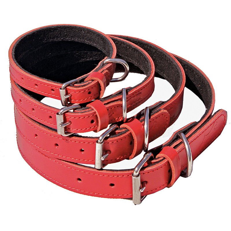 Ultra Soft, Suede Lined Collars - Red - Miro&Makauri