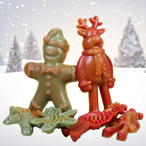 Xmas Vegetarian Dog Treats in the shape of a Reindeer & Gingerbread man