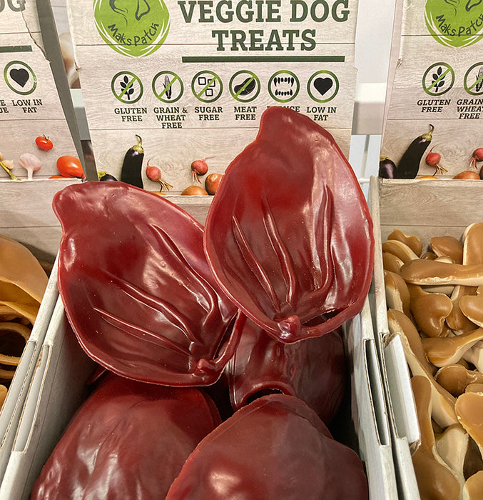 Vegan Natural Smoked / Peanut Butter Pigs Ears. Dog Treats